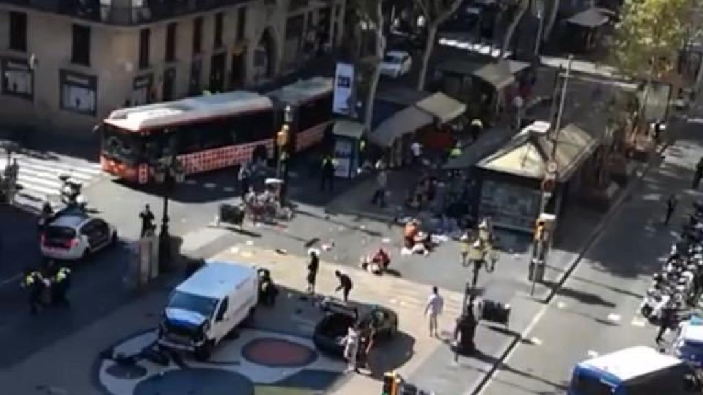 La Rambla, instantes después del atropello