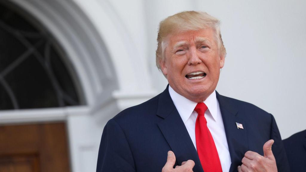 Trump, durante una comparecencia de prensa este jueves.