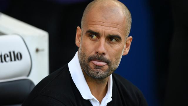 Pep Guardiola, en el último partido del City en Premier.