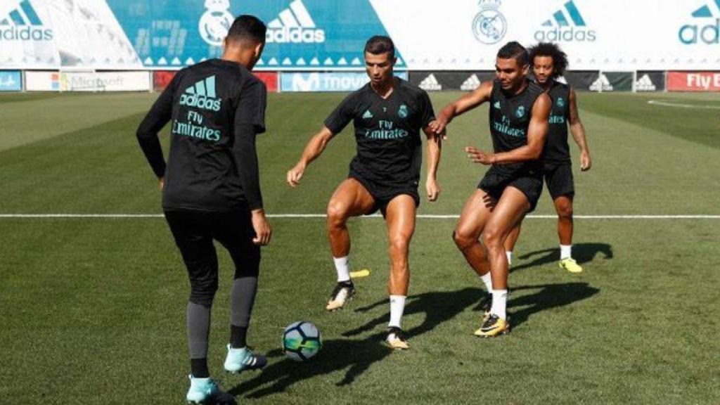 El Madrid entrena en Valdebebas