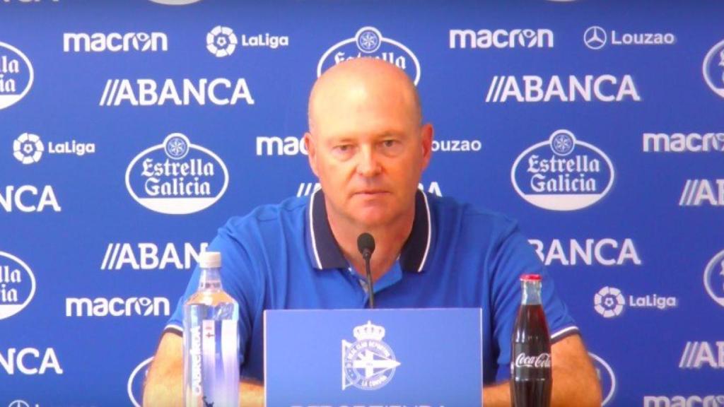 Pepe Mel en rueda de prensa. Foto Twitter (@RCDeportivo)