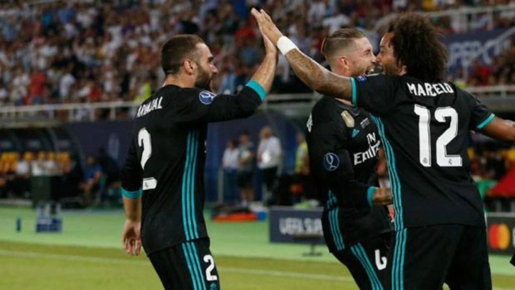 Marcelo y Carvajal en un partido contra el Madrid