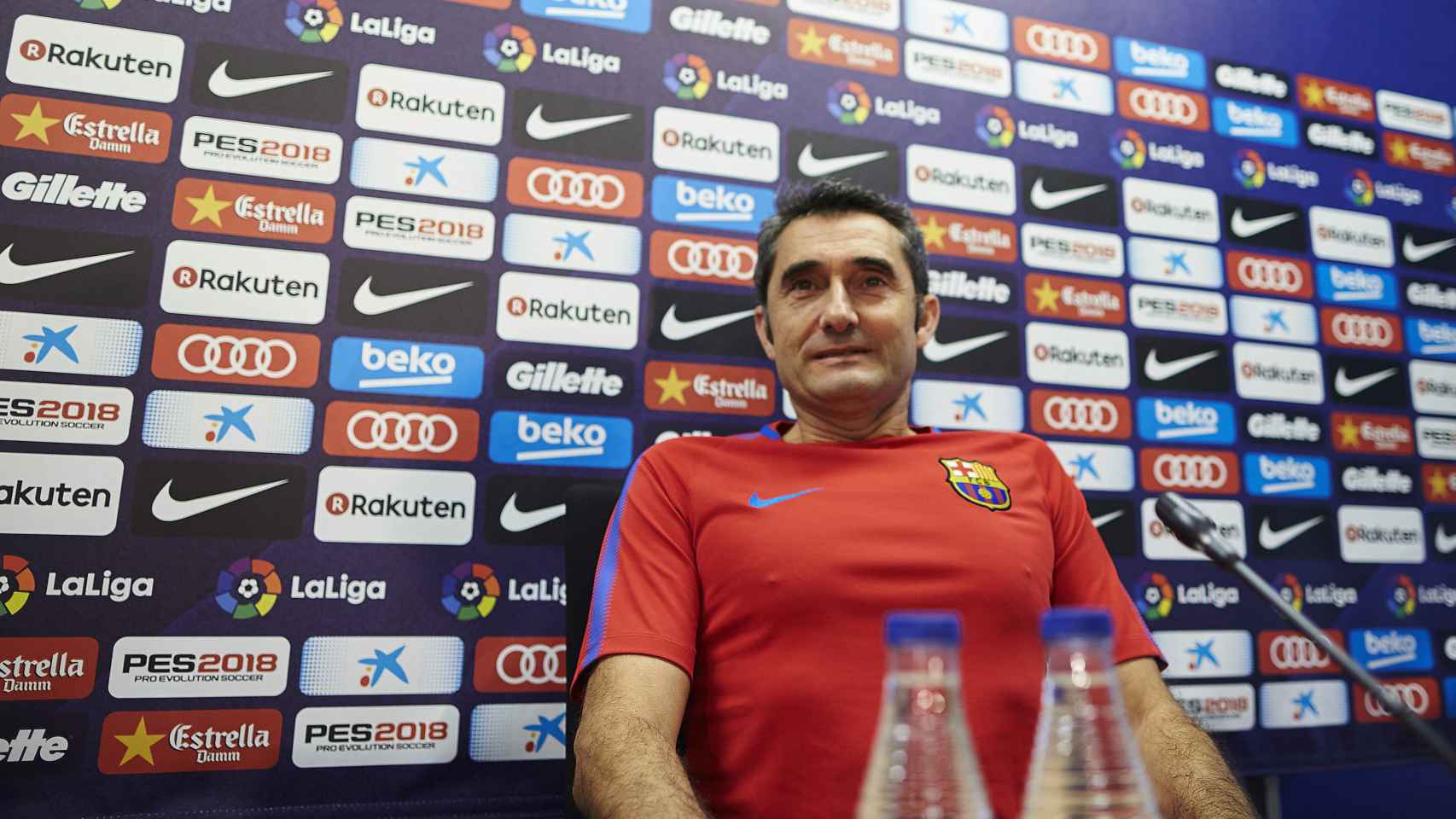 Valverde, en rueda de prensa.