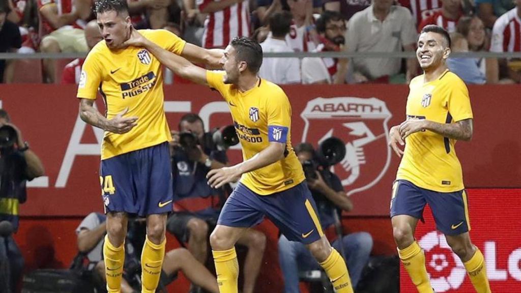 Giménez celebra el gol del empate ante el Girona.