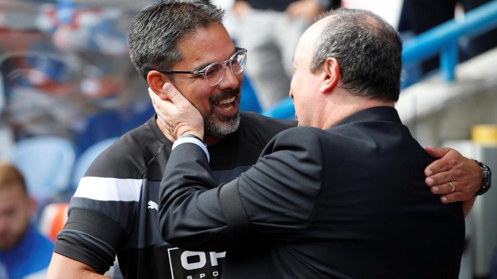 David Wagner saluda a Rafa Benítez.