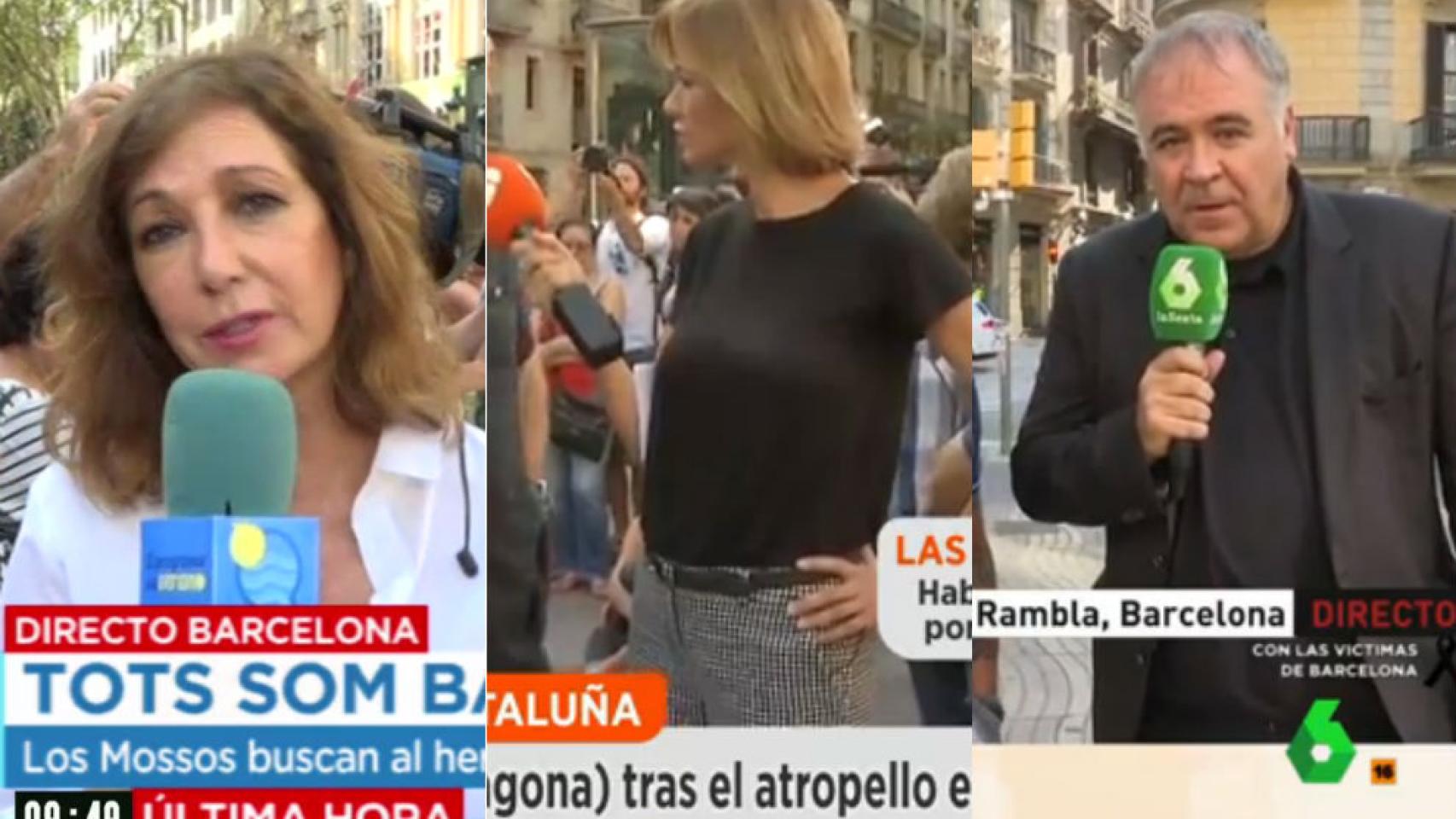 Barcelona convierte en reporteros a los principales rostros de las cadenas