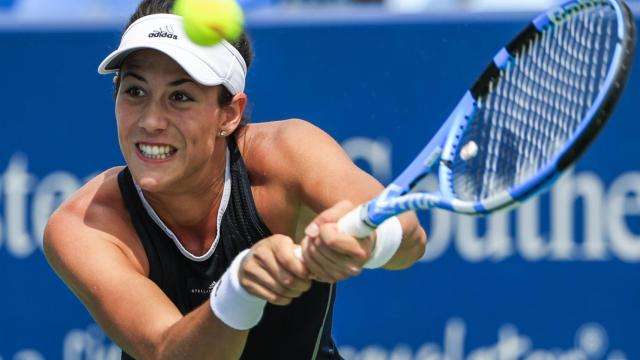 Muguruza, en el partido de semifinales en Cincinnati.