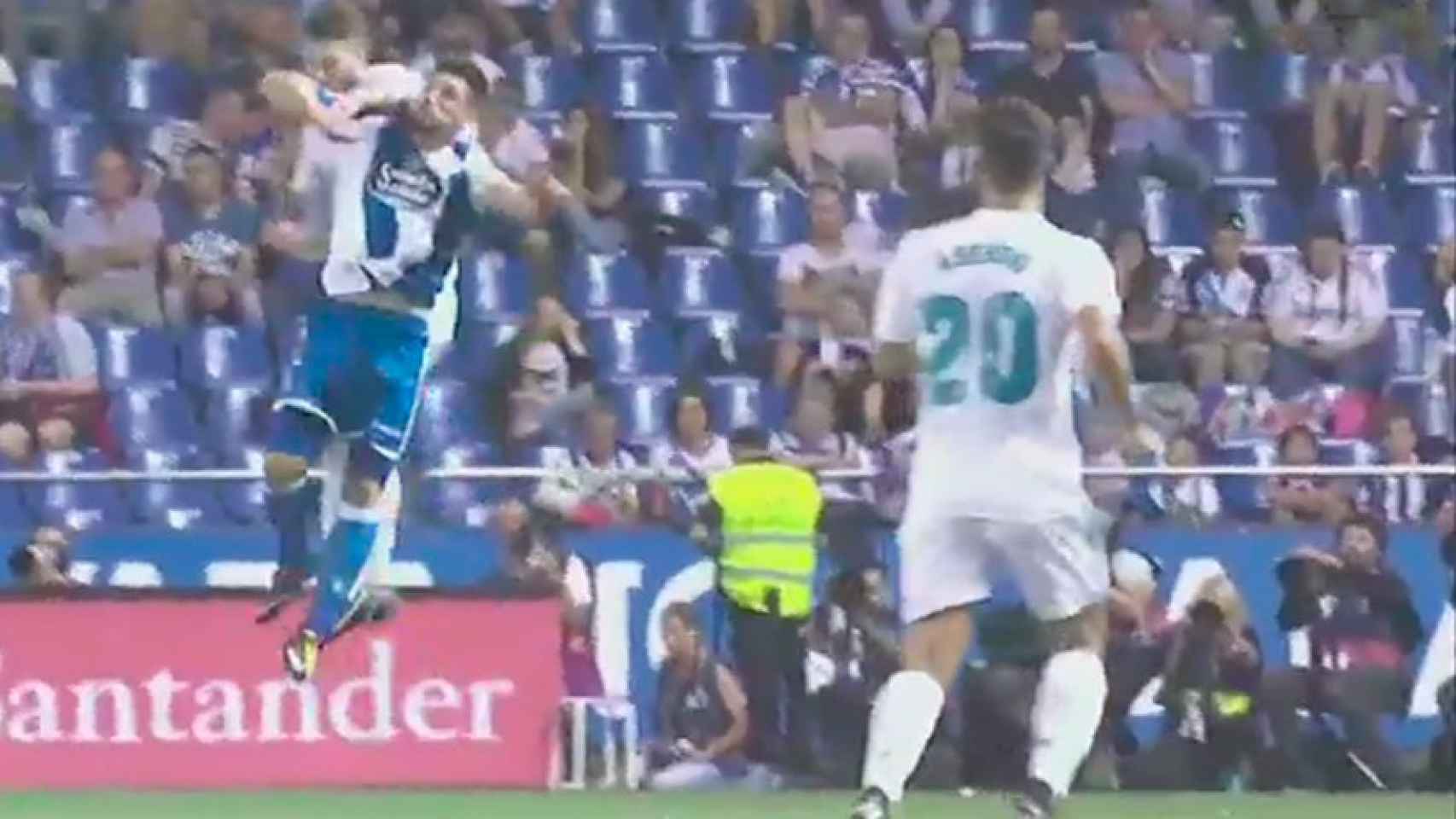 Sergio Ramos, expulsado ante el Deportivo de la Coruña