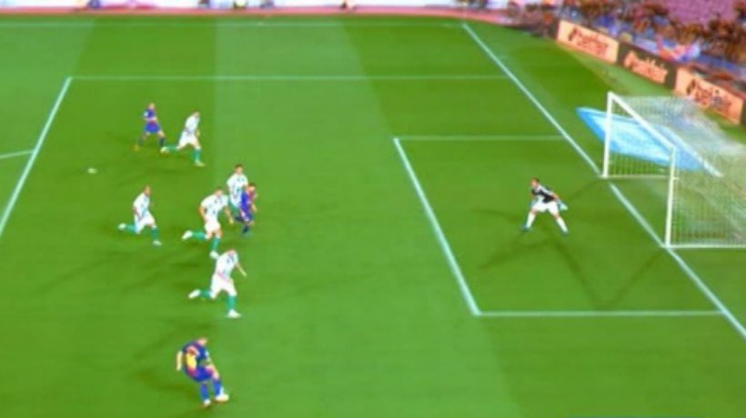 Gol del Barça al Betis en fuera de juego