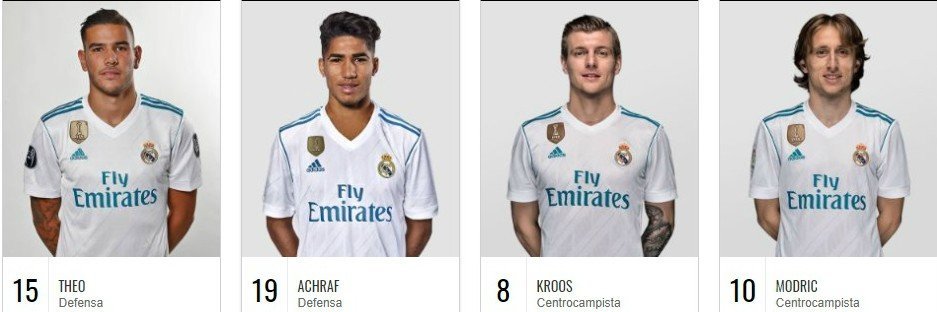 Achraf, presente en la web del Madrid como miembro del primer equipo