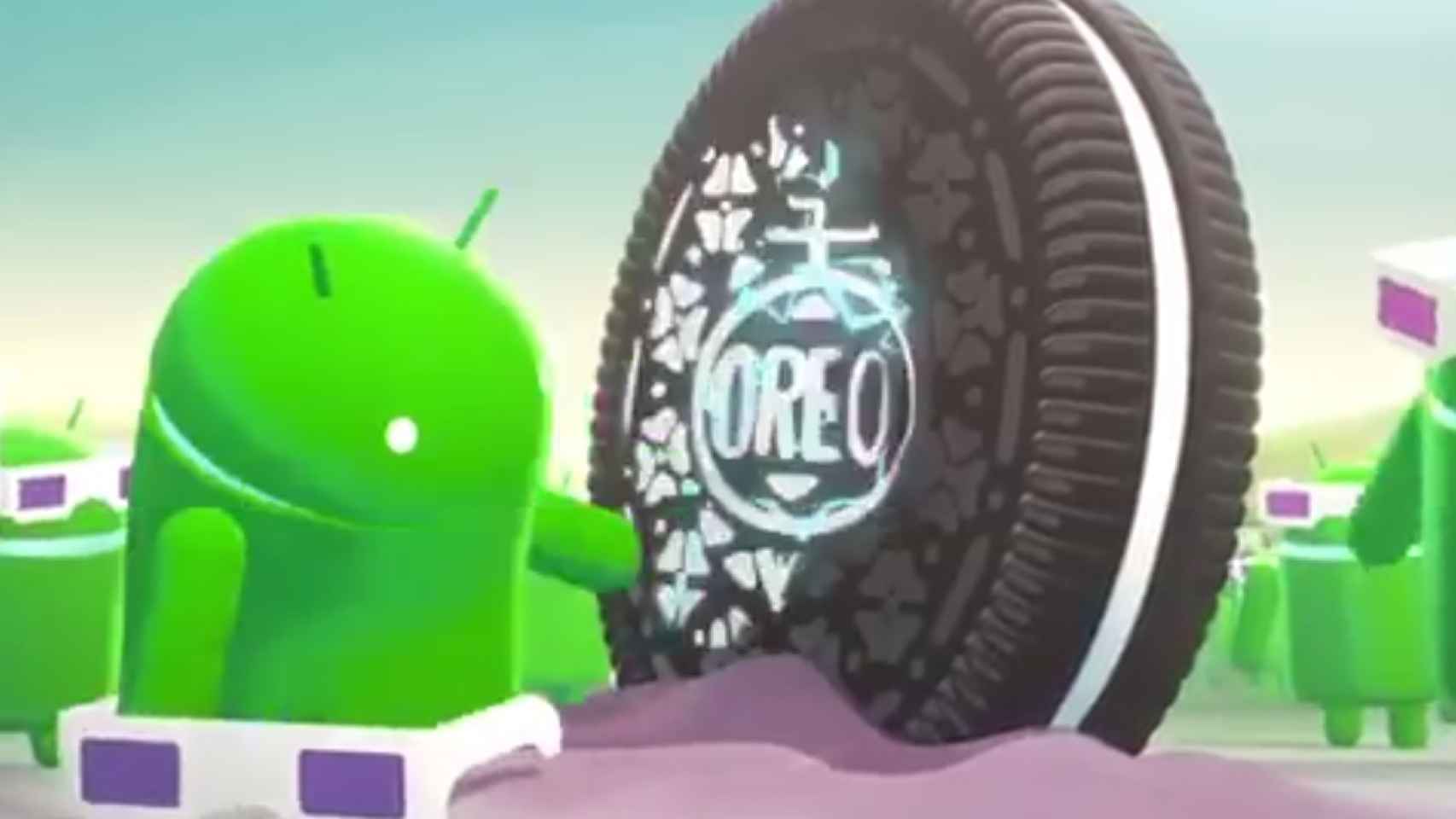 Android Oreo, la galleta robot que simboliza dos compañías.