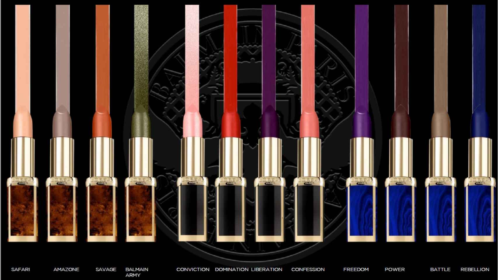 Los doce tonos creados para cada tipo de mujer en cada una de sus tres líneas. | Foto: L'Oréal Paris.