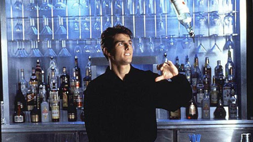 Tom cruise en Cocktail (1988).