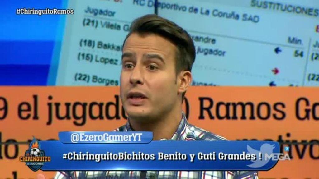 Juanfe Sanz, en El Chiringuito. Foto: Twitter (@elchiringuitotv)