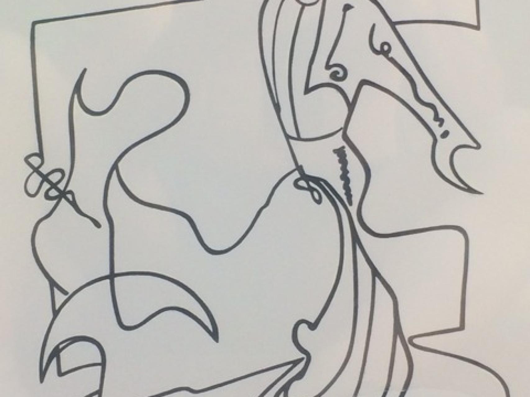 Dibujo realizado por Luis Tiñana Alvarez.