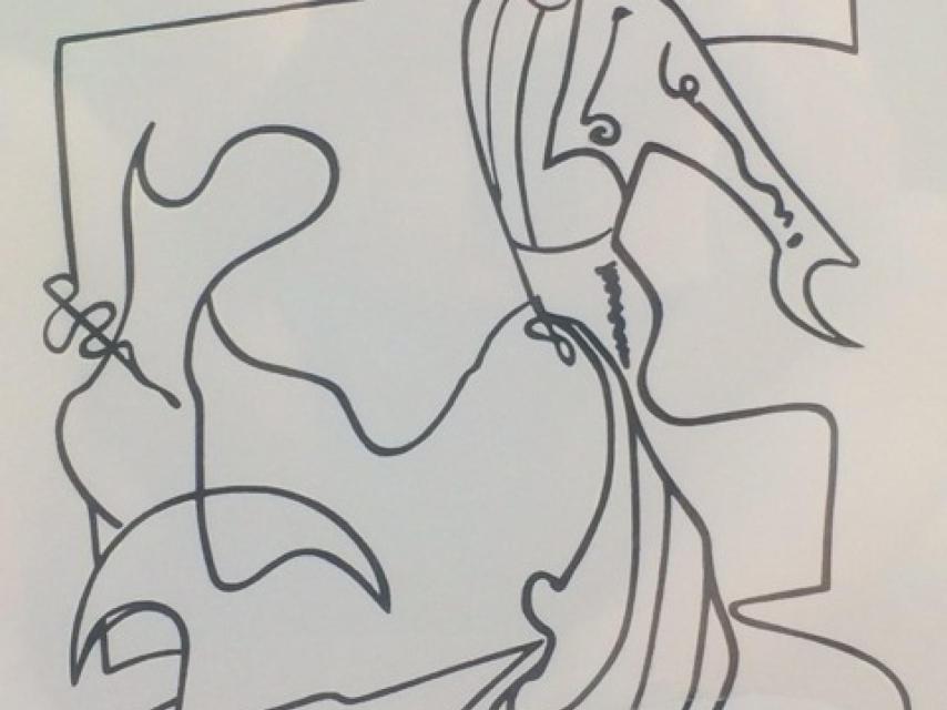 Dibujo realizado por Luis Tiñana Alvarez.