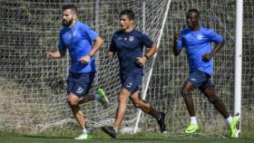 Owusu entrenando con el Leganés. Foto: Juan Aguado