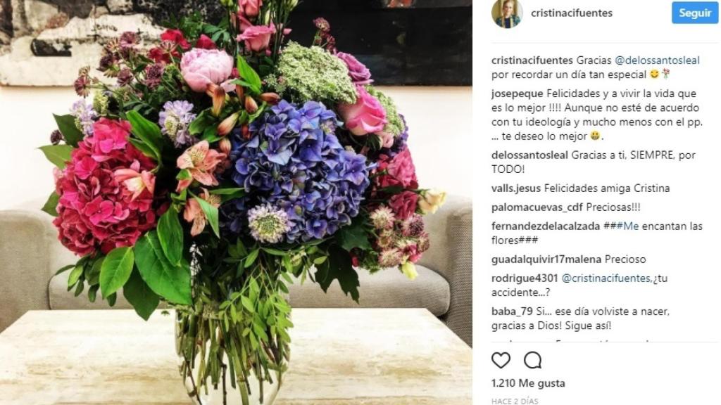 El mensaje de Cristina Cifuentes a Jaime de los Santos en su Instagram