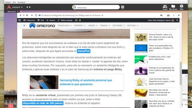 addaps navegador web ventanas destacada