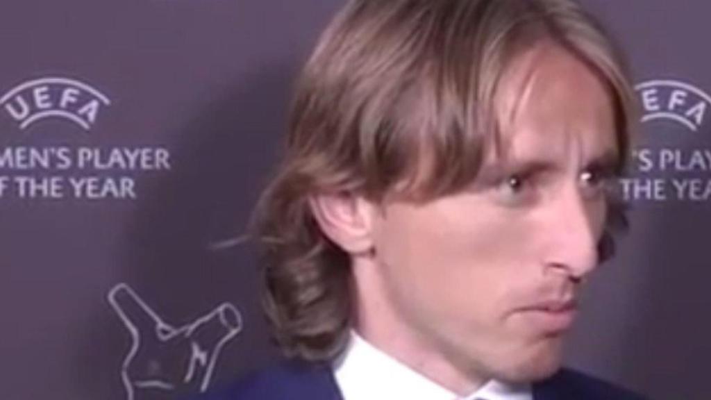 Luka Modric, tras recibir el galardón de la Champions