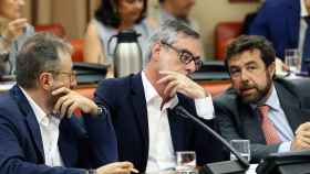 Girauta, Villegas y Gutiérrez, este jueves en la Diputación Permanente del Congreso.