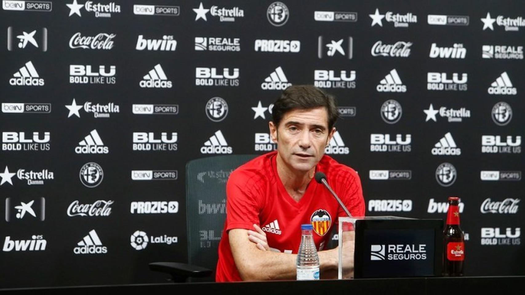 Marcelino en rueda de prensa. Foto: valenciacf.com