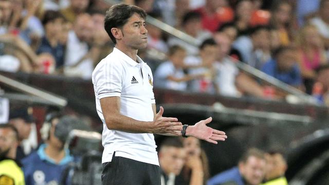 Marcelino García Toral, en elprimer partido de Liga.