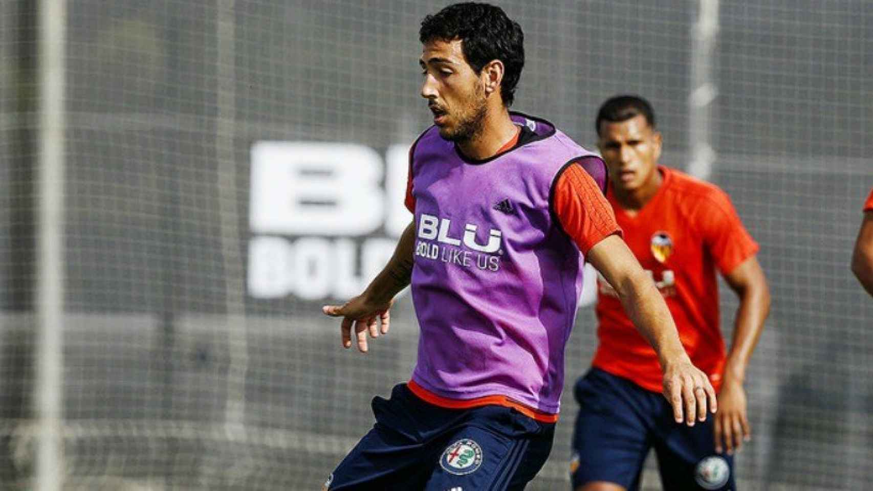 Parejo en un entrenamiento con el Valencia. Foto: valenciacf.com