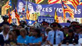 Imagen de la manifestación en contra de los atentados de Cataluña.