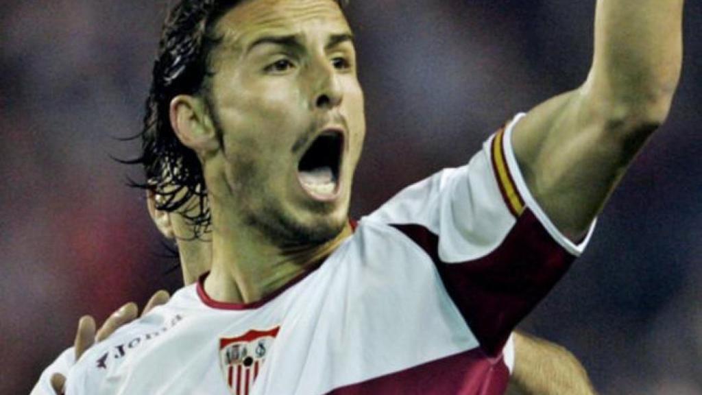 Antonio Puerta, celebrando un gol con su Sevilla.