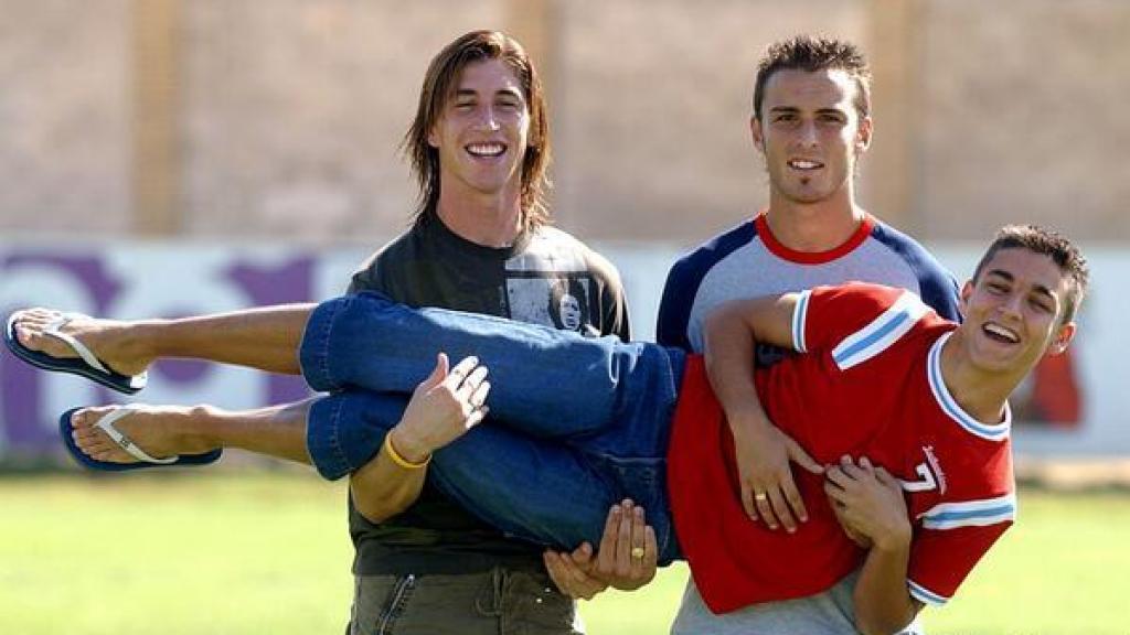 Sergio Ramos, Antonio Puerta y Jesús Navas