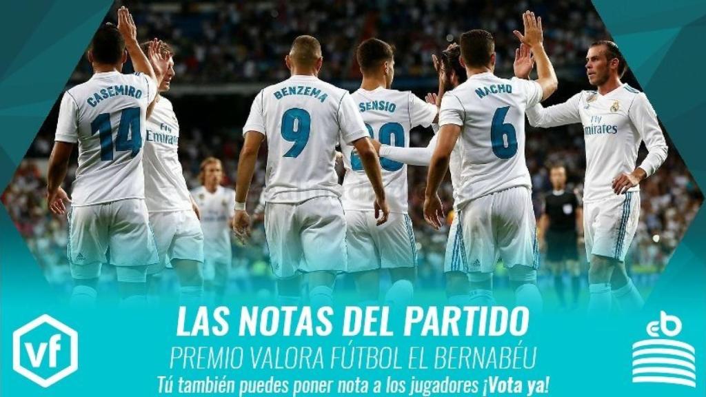 Las notas del partido Real Madrid - Valencia