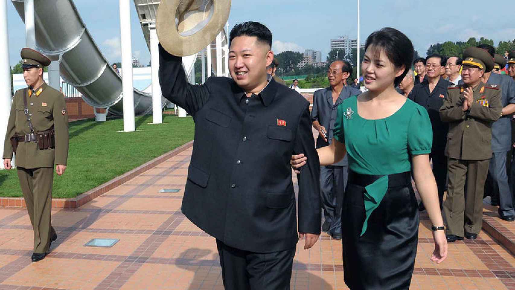 Kim y Ri durante un evento oficial