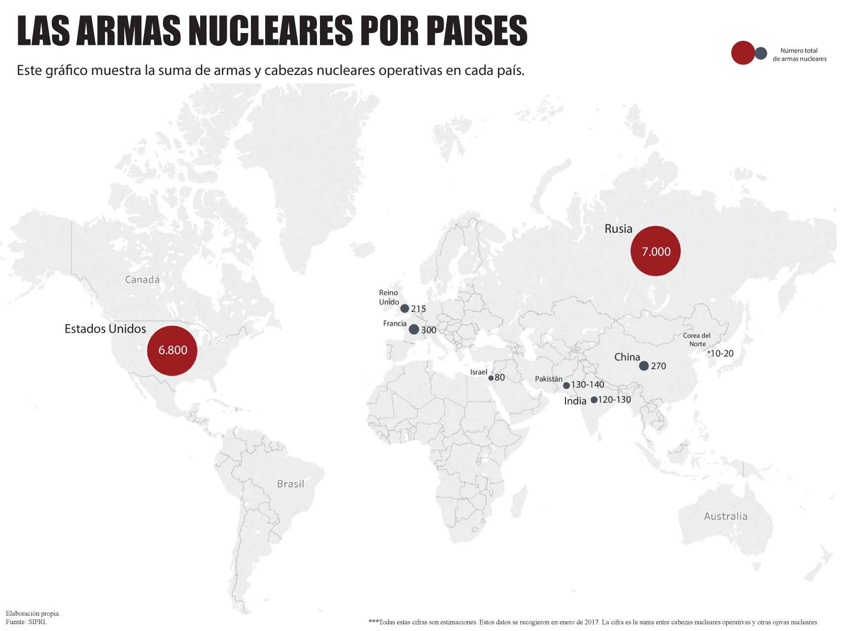 Radiografía de las armas nucleares en el mundo.