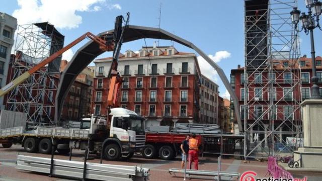 montaje escenario casetas fiestas valladolid 1