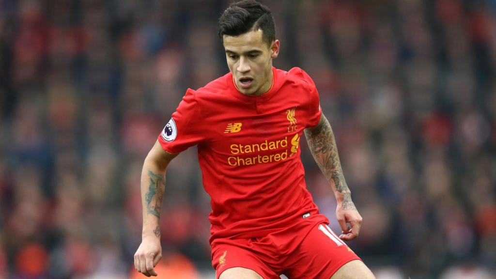 Coutinho, durante un partido con el Liverpool.