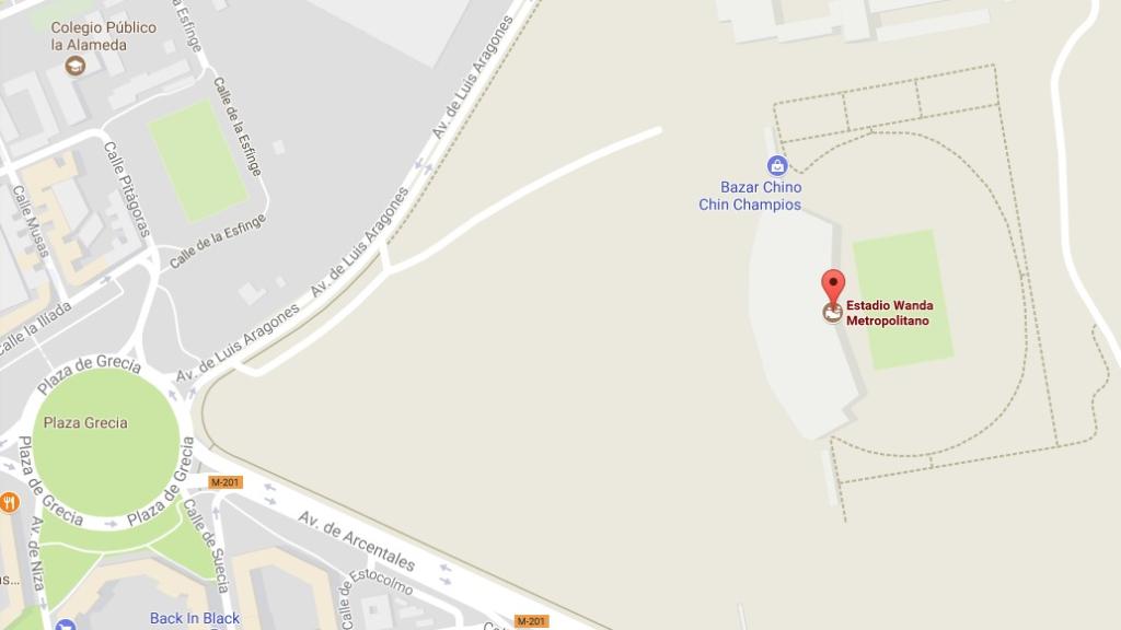 Captura de Google Maps donde aparece el nuevo comercio del Metropolitano.