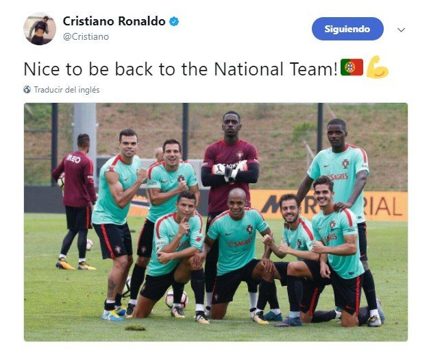 Cristiano Ronaldo, feliz por volver con la selección portuguesa