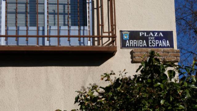 La plaza de Arriba España en Madrid, una de las que Carmena tiene previsto cambiar el nombre.