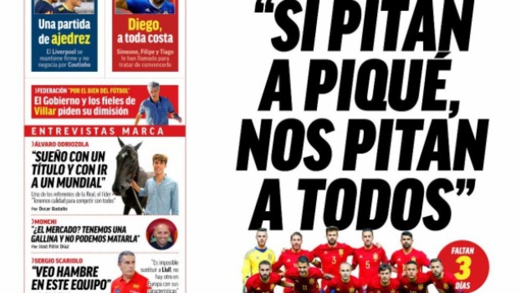 Portada de MARCA (39/08/2017).