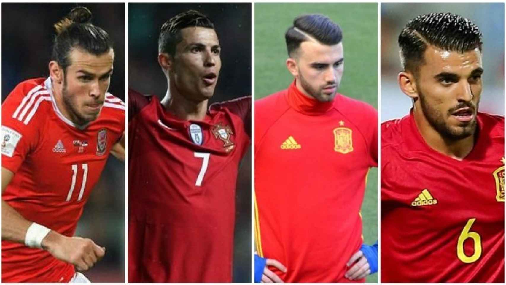 Bale, Cristiano Ronaldo, Mayoral y Ceballos