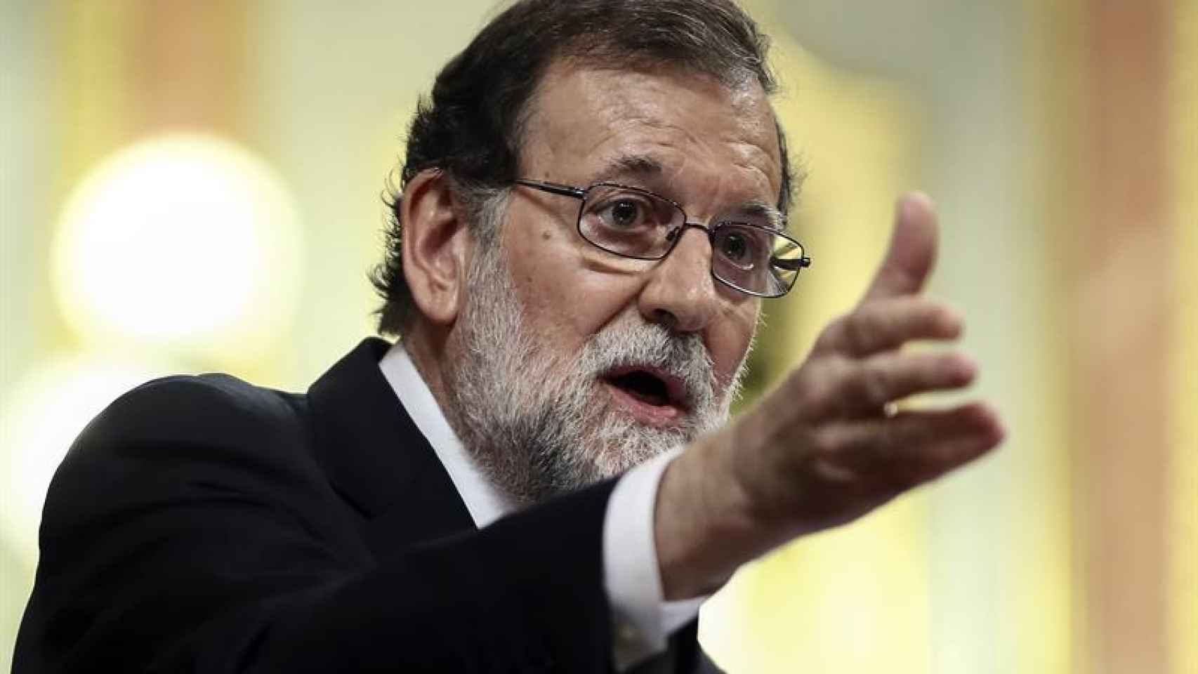 Rajoy, durante su intervención en el pleno.