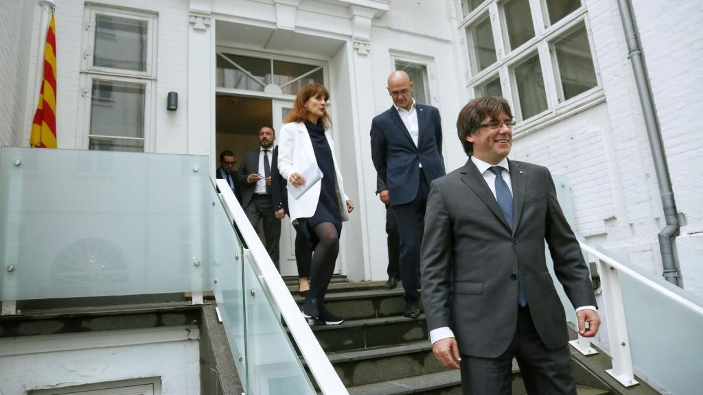 Carles Puigdemont durante la inauguración en Copenhague (Dinamarca) de la nueva delegación del Gobierno de la Generalitat.