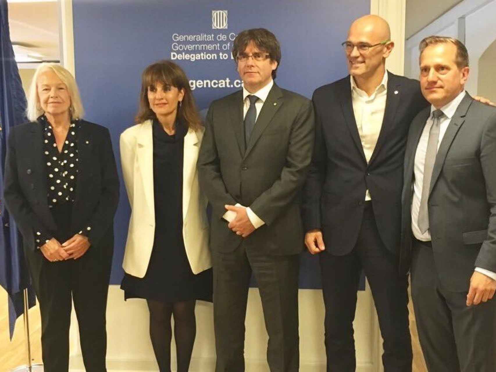 María Badia, Francesca Guardiola, Carles Puidgemont y Raül Romeva.