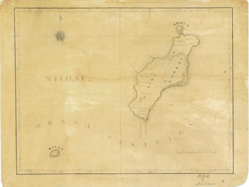 Mapa de la isla de Niihau.