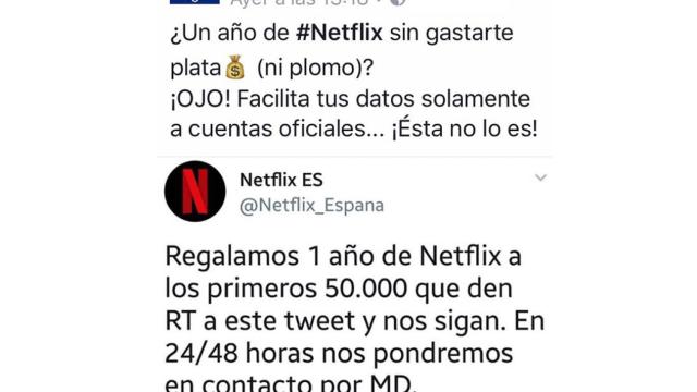 policia nacional netflix tuit estafa