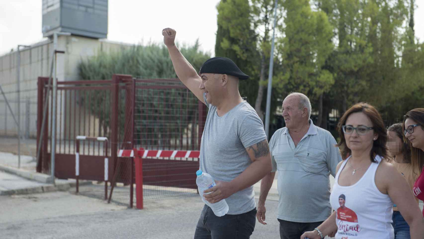 Andrés Bódalo a su salida de la cárcel para disfrutar de unos días de permiso