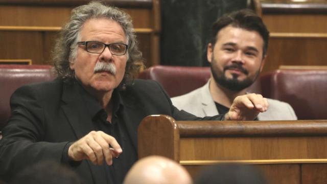 Imagen de archivo de Joan Tardá y Gabriel Rufián en el Congreso en 2017.