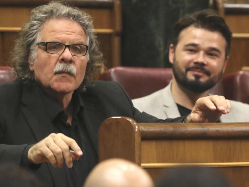 Joan Tardá y Gabriel Rufián, en el Congreso.