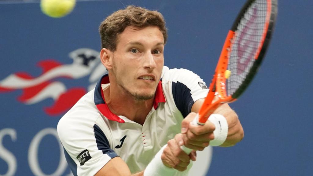 Carreño, golpeando un revés ante Shapovalov.